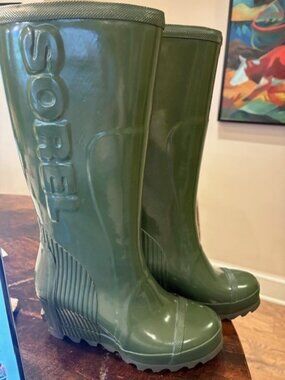 Brand New Sorel Joan Tall Wedge Rain Boots